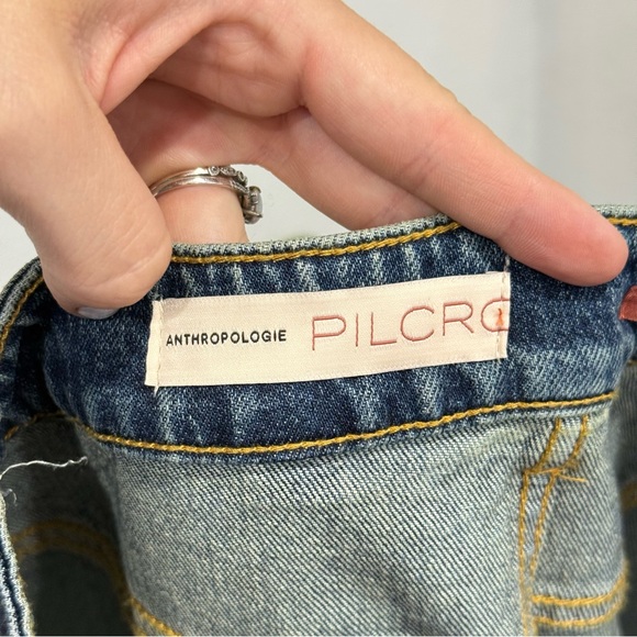 Pilcro Blue and Gray Flare Jeans - Picture 7 of 11